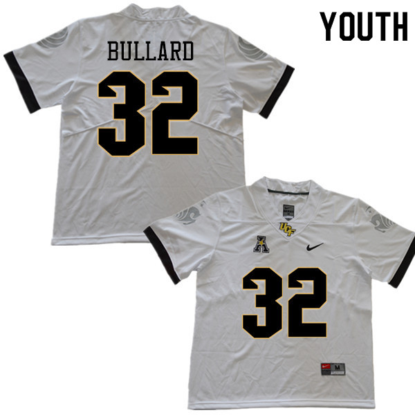 Youth #32 Quadric Bullard UCF Knights College Football Jerseys Sale-White - Click Image to Close
